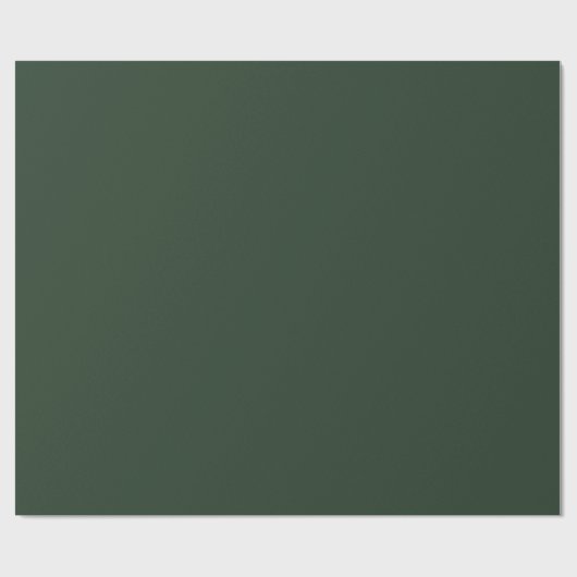 Schlicht Hunter Green Color Shade Tone Geschenkpapier (Flach)