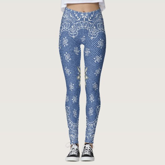 Schlicht Jane Blue HandkerChief Leggings (Vorderseite)