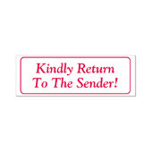 Schlicht "Kehren Sie bitte zum Absender zurück!" B Permastempel (Design)