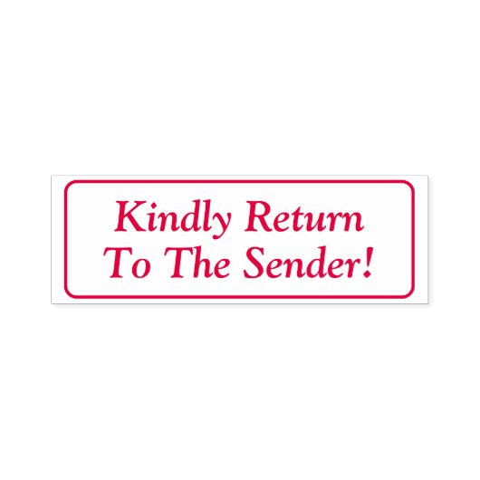 Schlicht "Kehren Sie bitte zum Absender zurück!" B Permastempel (Design)