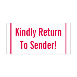 Schlicht "Kehrt zum Absender zurück!" Briefmarke Permastempel