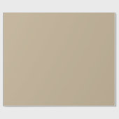 Schlicht Khaki Tan Color Shade Tone Geschenkpapier (Flach)