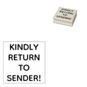 Schlicht "KIND WIEDER ZUM SENDER ZURÜCK!" Briefmar Gummistempel (Stempel)