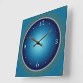 Schlicht leuchtend blau/grün>Wall-Uhr Quadratische Wanduhr (Winkel)