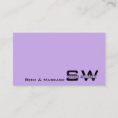Schlicht Lilac Simple mit Monogram Chic Light Lila Visitenkarte (Vorderseite)