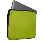 Schlicht Lime Green Laptopschutzhülle (Vorne Rechts)