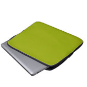 Schlicht Lime Green Laptopschutzhülle (Vorne Knopf)