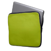Schlicht Lime Green Laptopschutzhülle (Vorderseite Links)