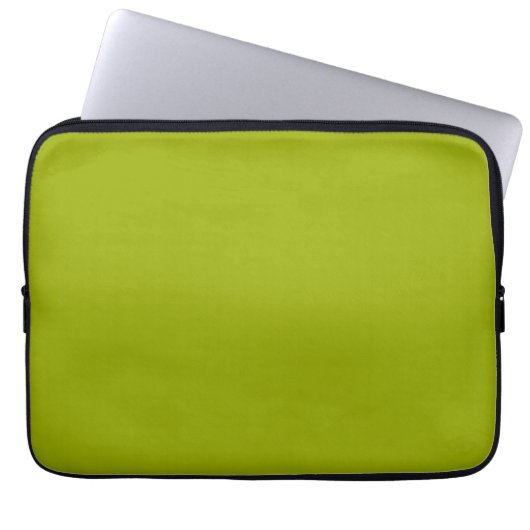 Schlicht Lime Green Laptopschutzhülle (Vorderseite)