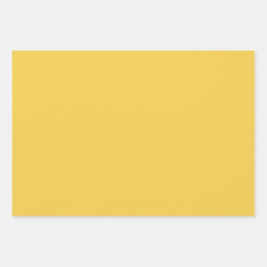 Schlicht Marigold Yellow in fester Farbe Geschenkpapier Set (Vorderseite)