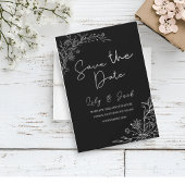 schlicht minimalistisch Elegant modern schwarz-wei Save The Date