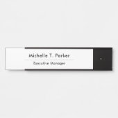 Schlicht minimalistisch, schwarz und weiß türschild (Vorderseite )