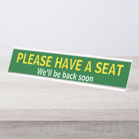 Schlicht, Minimalistisch und einfach "BITTE EINEN Schreibtischnamensplakette (Vorderseite )