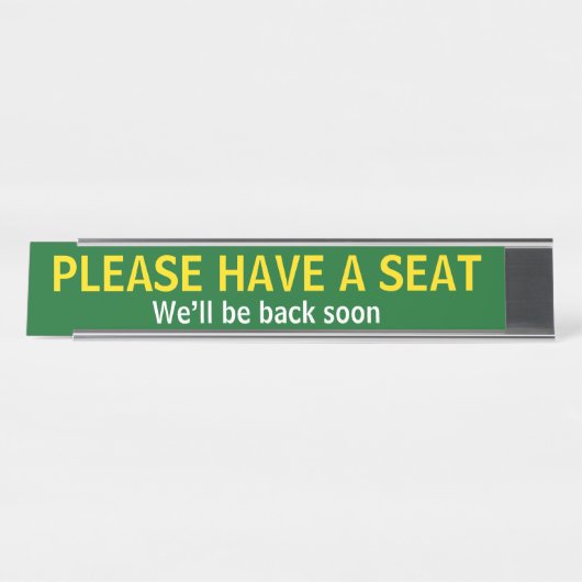 Schlicht, Minimalistisch und einfach "BITTE EINEN Schreibtischnamensplakette (Vorderseite )