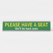 Schlicht, Minimalistisch und einfach "BITTE EINEN Schreibtischnamensplakette (Vorderseite )