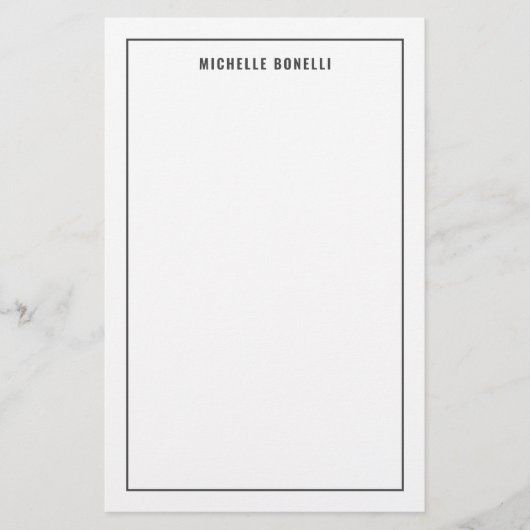 Schlicht Minimalistische Beruflich Moderne Briefpapier (Vorderseite)