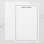 Schlicht Minimalistische Beruflich Moderne Briefpapier (Vorne/Hinten)
