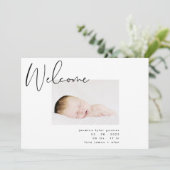 schlicht-minimalistischer Empfang in Schwarzweiß Ankündigung (Stehend Vorderseite)