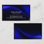 Schlicht-Modern-Blue-Consultant-Visitenkarte Visitenkarte (Vorne/Hinten)