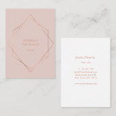 Schlicht, modern, Geometrik Rosegold, Beige Visitenkarte (Vorne/Hinten)
