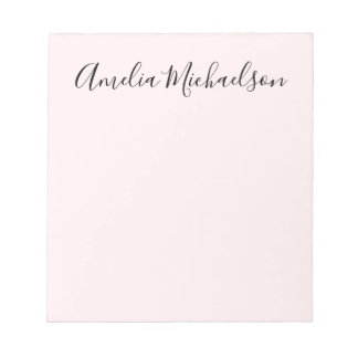 Schlicht modern, minimalistisch, pastellrosa notizblock