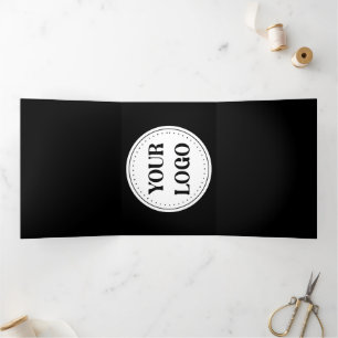 Schlicht, modern, poliert und anpassbar. dreifach gefaltete einladung