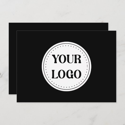 Schlicht, modern, poliert und anpassbar. mitteilungskarte (Vorne/Hinten)