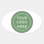 Schlicht, modern, poliert und anpassbar. ovaler aufkleber (Vorderseite)