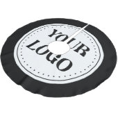 Schlicht, modern, poliert und anpassbar. polyester weihnachtsbaumdecke (Schrägansicht)