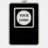 Schlicht, modern, poliert und anpassbar. Rahmen-Ornament silber (Vorderseite)