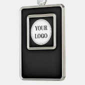 Schlicht, modern, poliert und anpassbar. Rahmen-Ornament silber (Links)