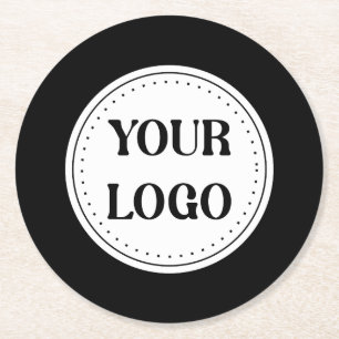 Schlicht, modern, poliert und anpassbar. runder pappuntersetzer