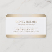 Schlicht Moderne Elegante Gold Foil Metal Beruflic Visitenkarte (Rückseite)