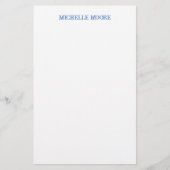 Schlicht moderner Minimalistischer Name Briefpapier (Vorderseite)