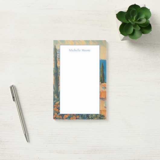 Schlicht Moderner Minimalistischer Name Landschaft Post-it Klebezettel (Büro)