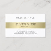 Schlicht Modernes Berufliches Elegantes Gold Sleek Visitenkarte (Vorderseite)