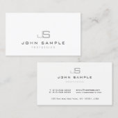 Schlicht Modernes Berufliches Monogramm einfach Visitenkarte (Vorne/Hinten)