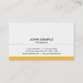 Schlicht Modernes Berufliches Schwarzes Gold Visitenkarte (Rückseite)