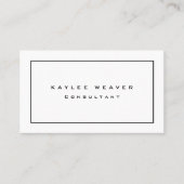Schlicht Modernes Minimalistisches Beruflich Visitenkarte (Vorderseite)