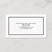 Schlicht Modernes Minimalistisches Beruflich Visitenkarte (Rückseite)