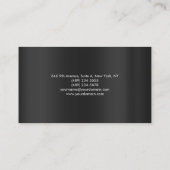 Schlicht Modernes Minimalistisches Weibchen Grau O Visitenkarte (Rückseite)