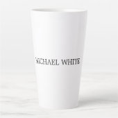 Schlicht Modernes Schwarz/Weiß Minimalistisch Milchtasse (Vorderseite)