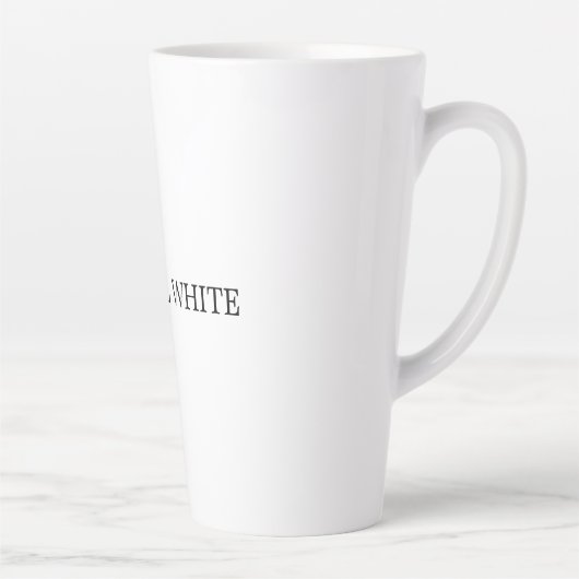 Schlicht Modernes Schwarz/Weiß Minimalistisch Milchtasse (Rechts)