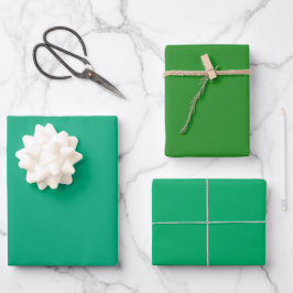 Schlicht Munsell Forest GO Green Shades 3 Tones Geschenkpapier Set