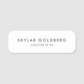 Schlicht Namensschild (Vorderseite)