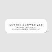 Schlicht Namensschild (Vorderseite)