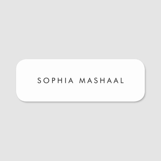 Schlicht Namensschild (Vorderseite)