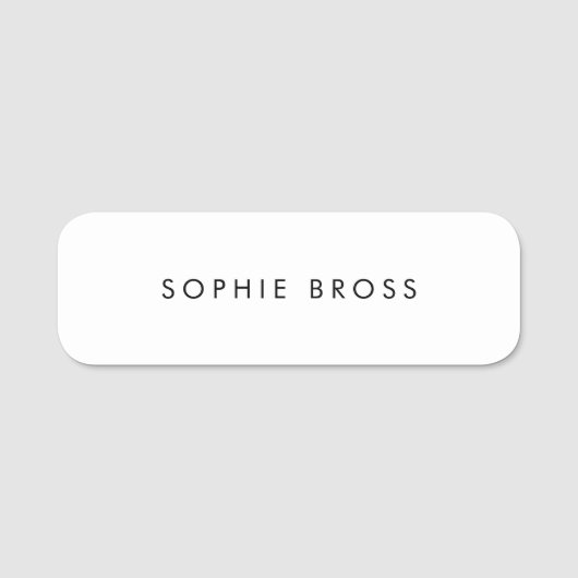 Schlicht Namensschild (Vorderseite)