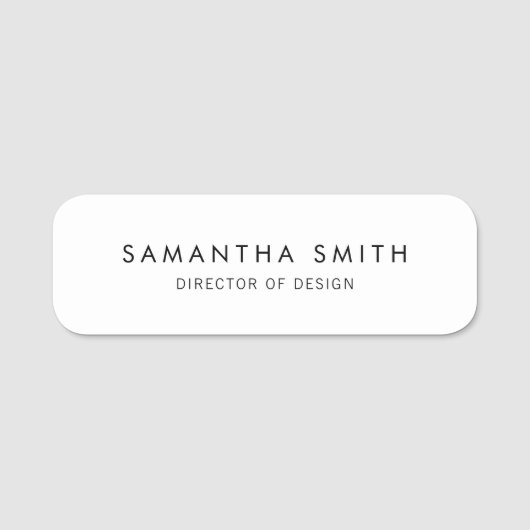 Schlicht Namensschild (Vorderseite)