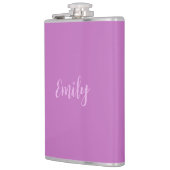 Schlicht Orchid & Lilac Modernes Minimalistisch Flachmann (Links)